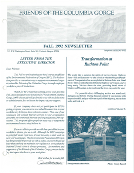 Fall 1992 Newsletter