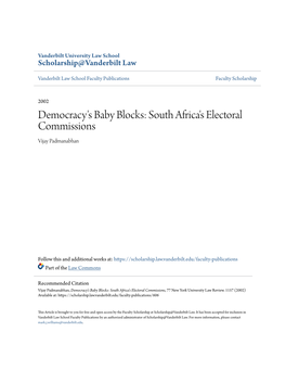 South Africa's Electoral Commissions Vijay Padmanabhan