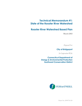 Rooster River Watershed Based Plan Technical Memorandum #1 State Of