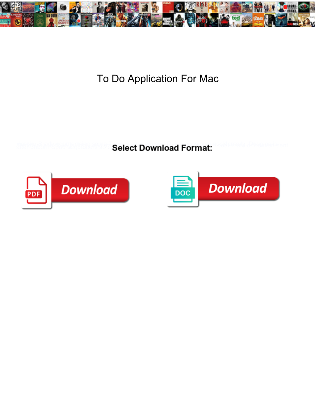 To Do Application for Mac