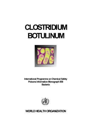 Botulism(Clostridium Botulinum)