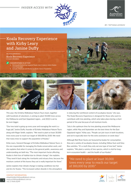 Koala Recovery Experience with Kirby Leary and Janine Duffy