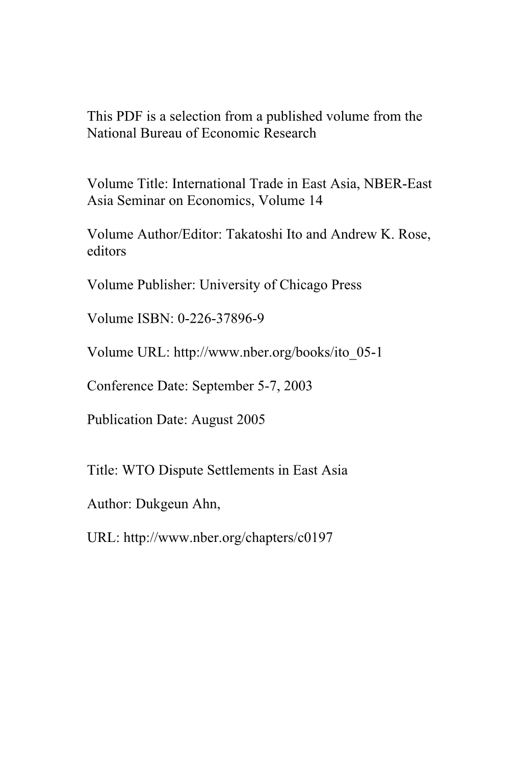 WTO Dispute Settlements in East Asia