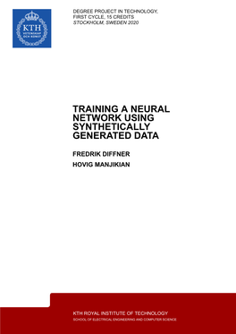 Training a Neural Network Using Synthetically Generated Data