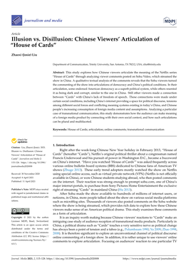 Illusion Vs. Disillusion: Chinese Viewers' Articulation Of