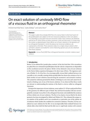 On Exact Solution of Unsteady MHD Flow of a Viscous Fluid in An