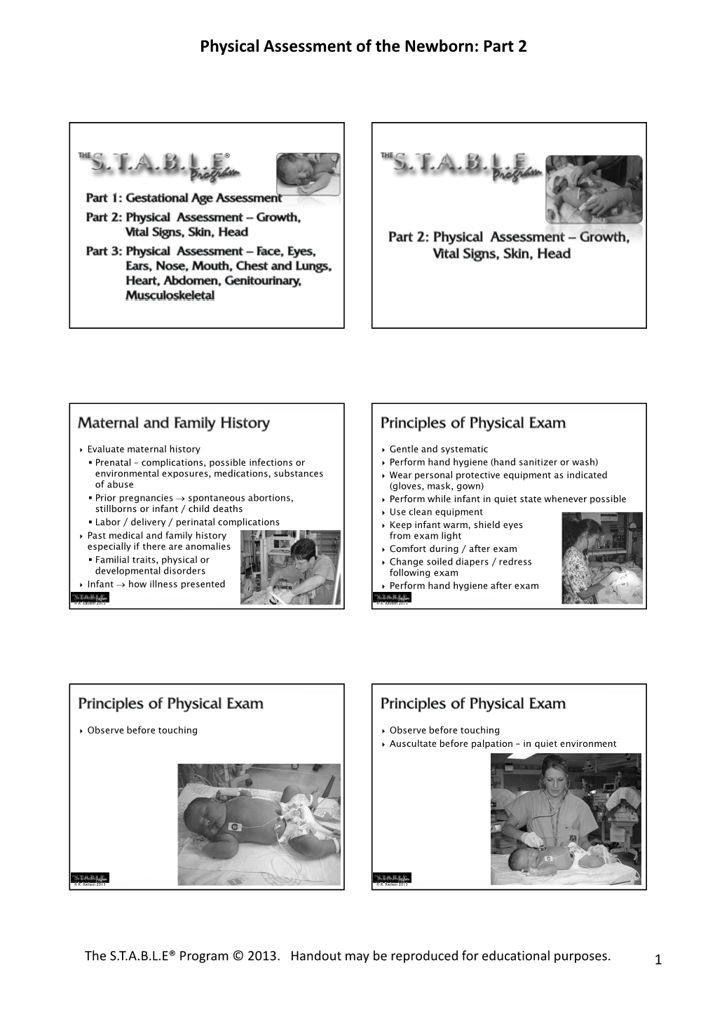 Physical Assessment of the Newborn: Part 2