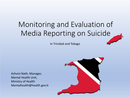 Monitoring and Evaluation of Media Reporting on Suicide