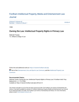 Intellectual Property Rights in Primary Law