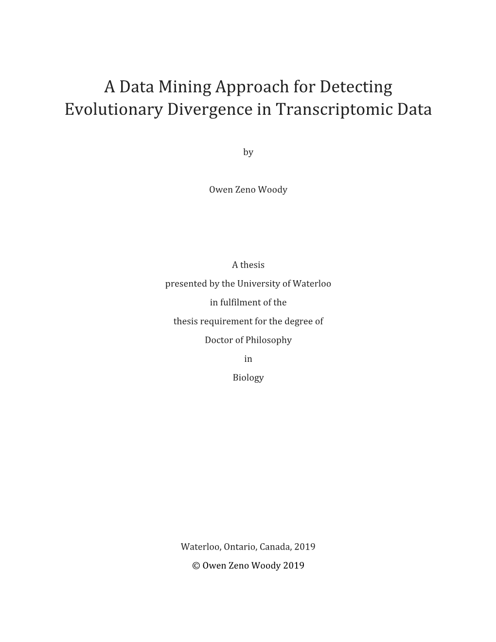 A Data Mining Approach for Detecting Evolutionary Divergence in Transcriptomic Data