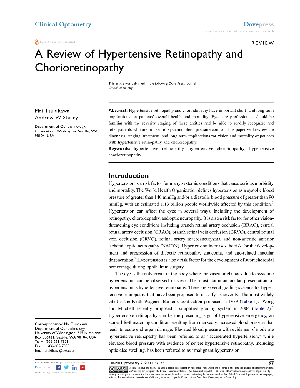 literature review on hypertension retinopathy