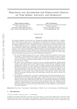 Principles and Algorithms for Forecasting Groups of Time Series: Locality and Globality