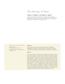 The Energy of Data