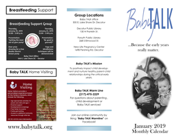 Breastfeeding Support Group Locations Baby TALK Office 500 E