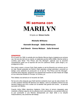 Mi Semana Con MARILYN