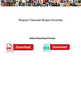 Request Transcript Strayer University