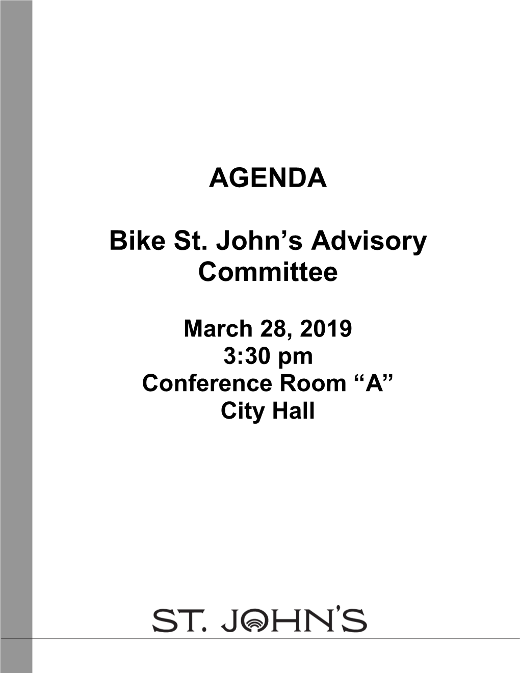 AGENDA Bike St. John's Advisory Committee