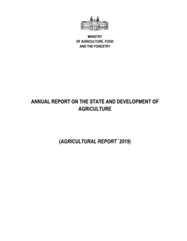 Annual Report on the State and Development of Agriculture