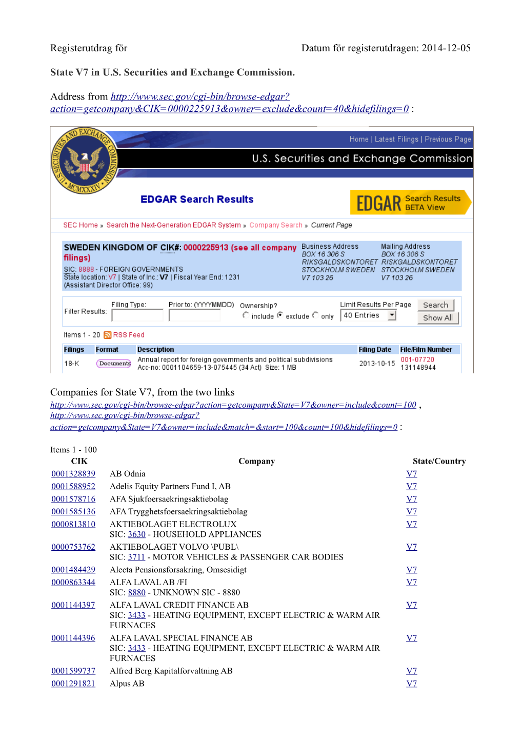 2014-12-05 State V7 in US Securities and Exchange Commission