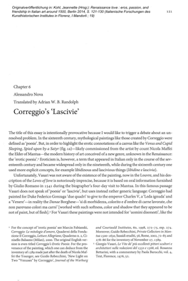 Correggio's 'Lascivie'
