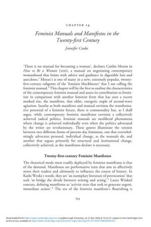 Feminist Manuals and Manifestos in the Twenty-First Century