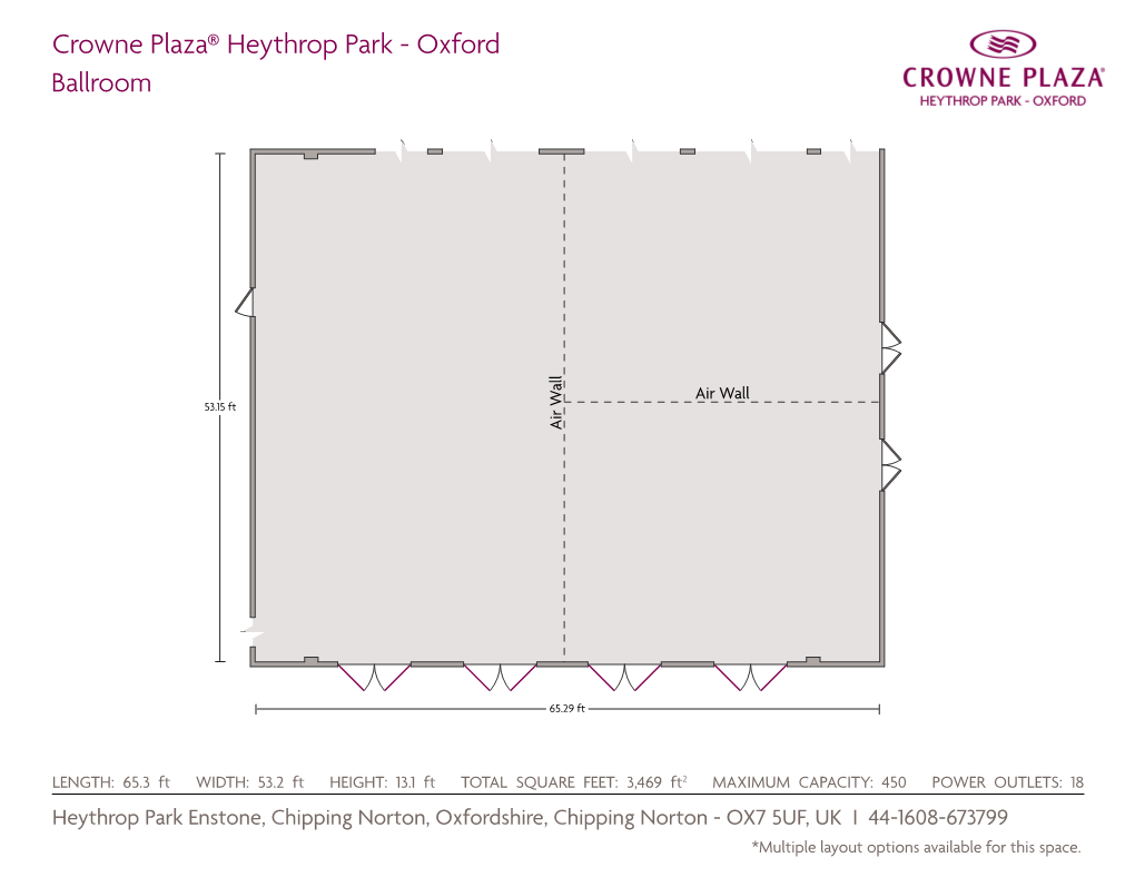 Crowne Plaza® Heythrop Park - Oxford Ballroom