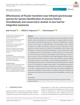 Effectiveness of Fourier Transform Near‐Infrared Spectroscopy Spectra For