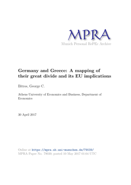 Germany and Greece: a Mapping of Their Great Divide and Its EU Implications