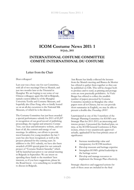 ICOM Costume News 2011: 1