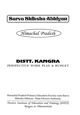 Disty. Kangra Perspective Work Plan &: Budget