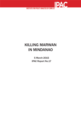 Killing Marwan in Mindanao