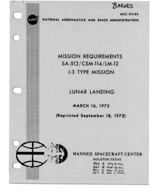 Mission Requirements J-3 Type Mission