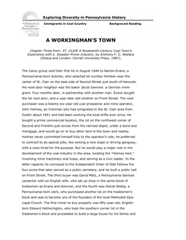 A Workingman's Town