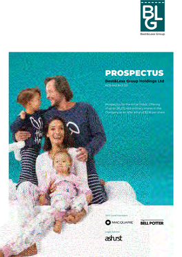Prospectus Best&Less Group Holdings Ltd ACN 642 843 221