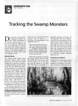 Tracking the Swamp Monsters