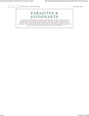 Parasites & Sycophants: DVD Review::The Jesus Lizard