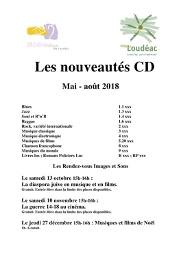 Les Nouveautés CD