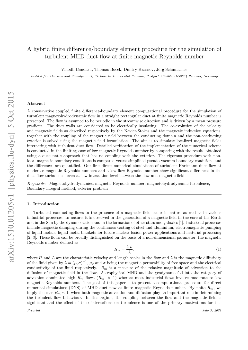 A Hybrid Finite-Difference/Boundary Element Procedure for The