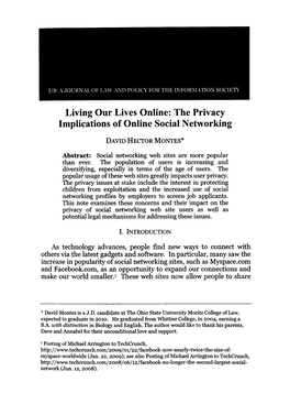The Privacy Implications of Online Social Networking