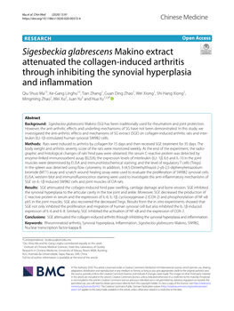 Sigesbeckia Glabrescens Makino Extract