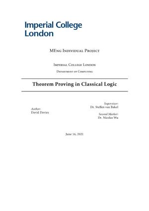 Theorem Proving in Classical Logic