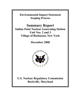 Indian Point, Units 2 & 3, Environmental Impact Statement