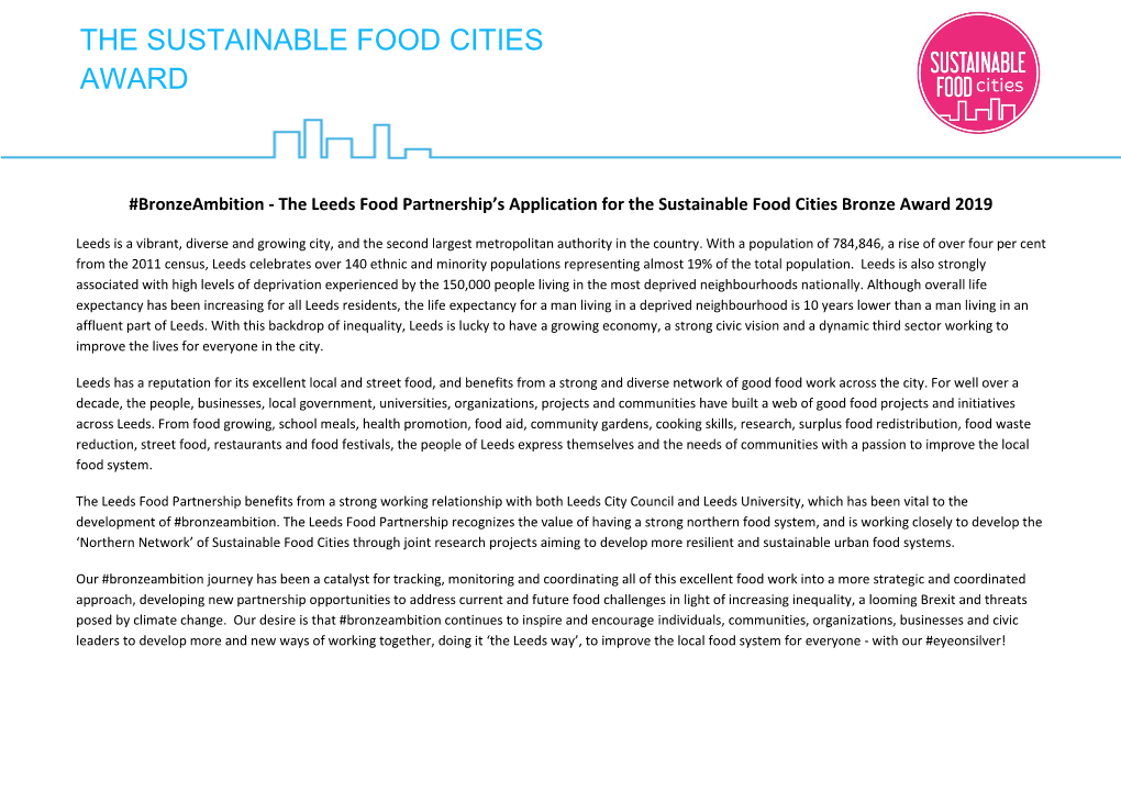 The Sustainable Food Cities Award