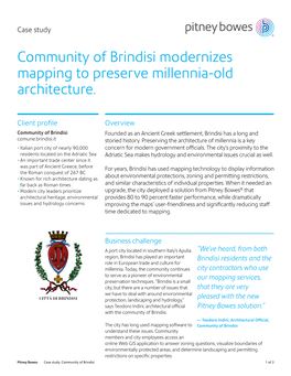 Community of Brindisi Modernizes Mapping to Preserve Millennia-Old Architecture