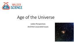 Age of the Universe
