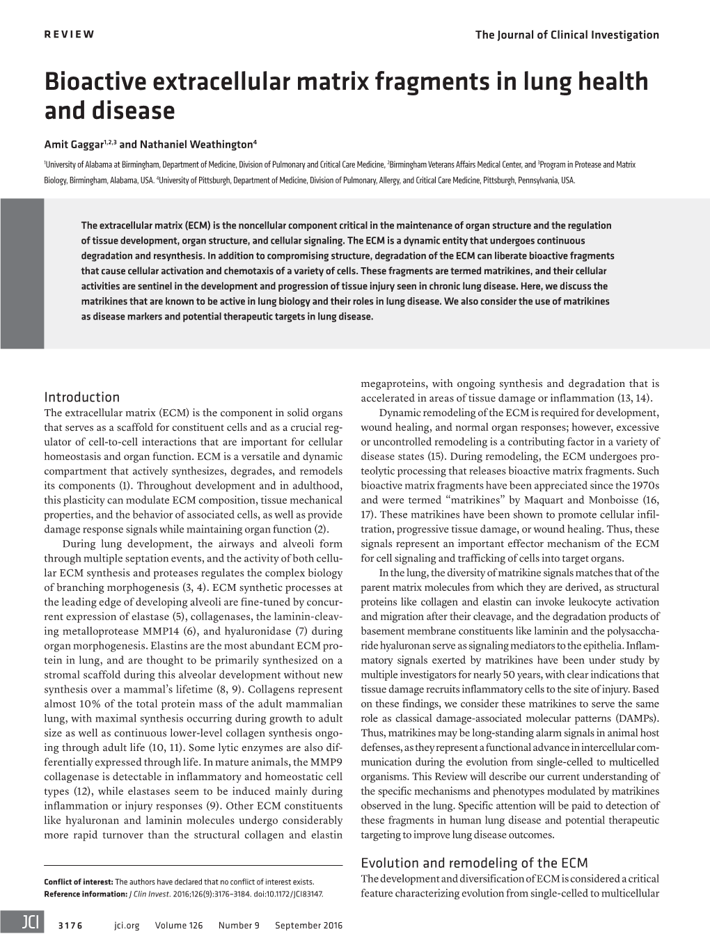 Bioactive Extracellular Matrix Fragments in Lung Health and Disease