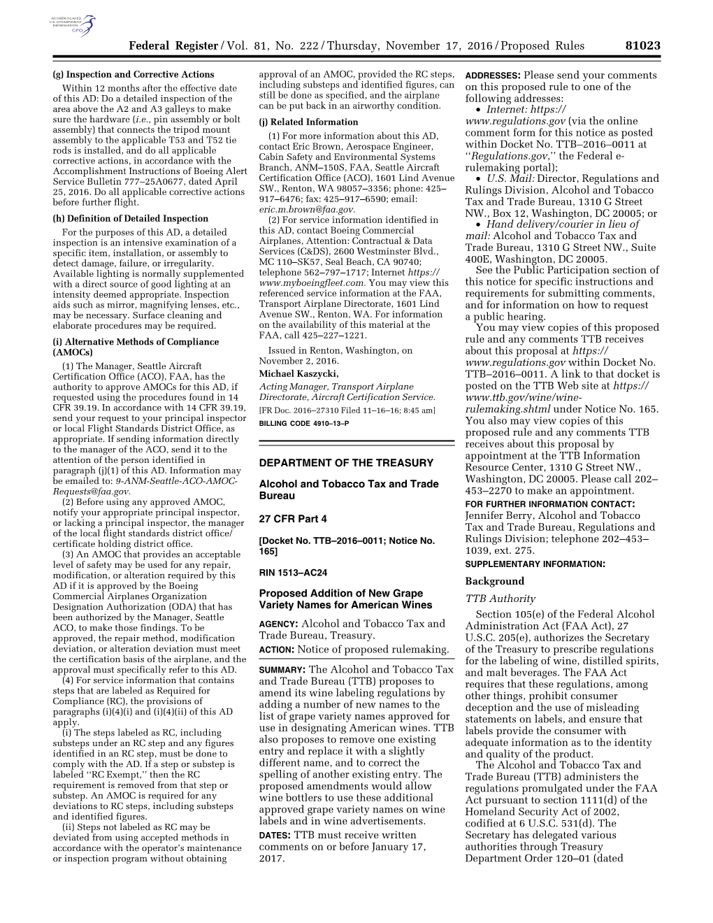 Federal Register/Vol. 81, No. 222/Thursday, November 17, 2016