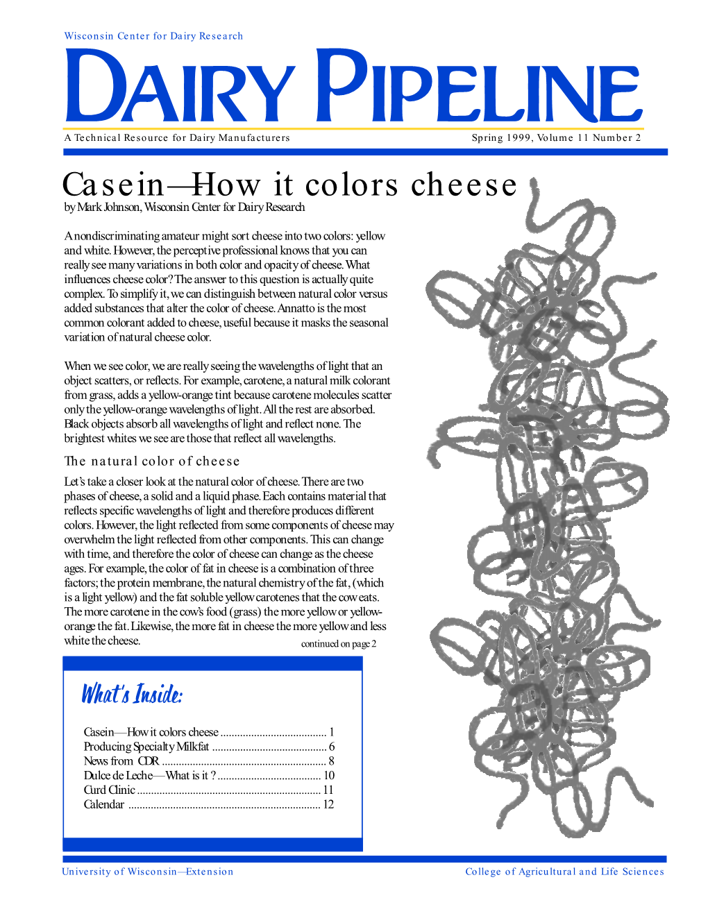 Casein—How It Colors Cheese by Mark Johnson, Wisconsin Center for Dairy Research