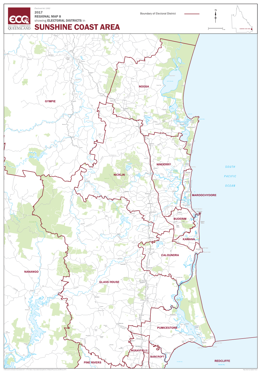 SUNSHINE COAST AREA SUNSHINE COAST AREANP 0 5 Km Tamaree