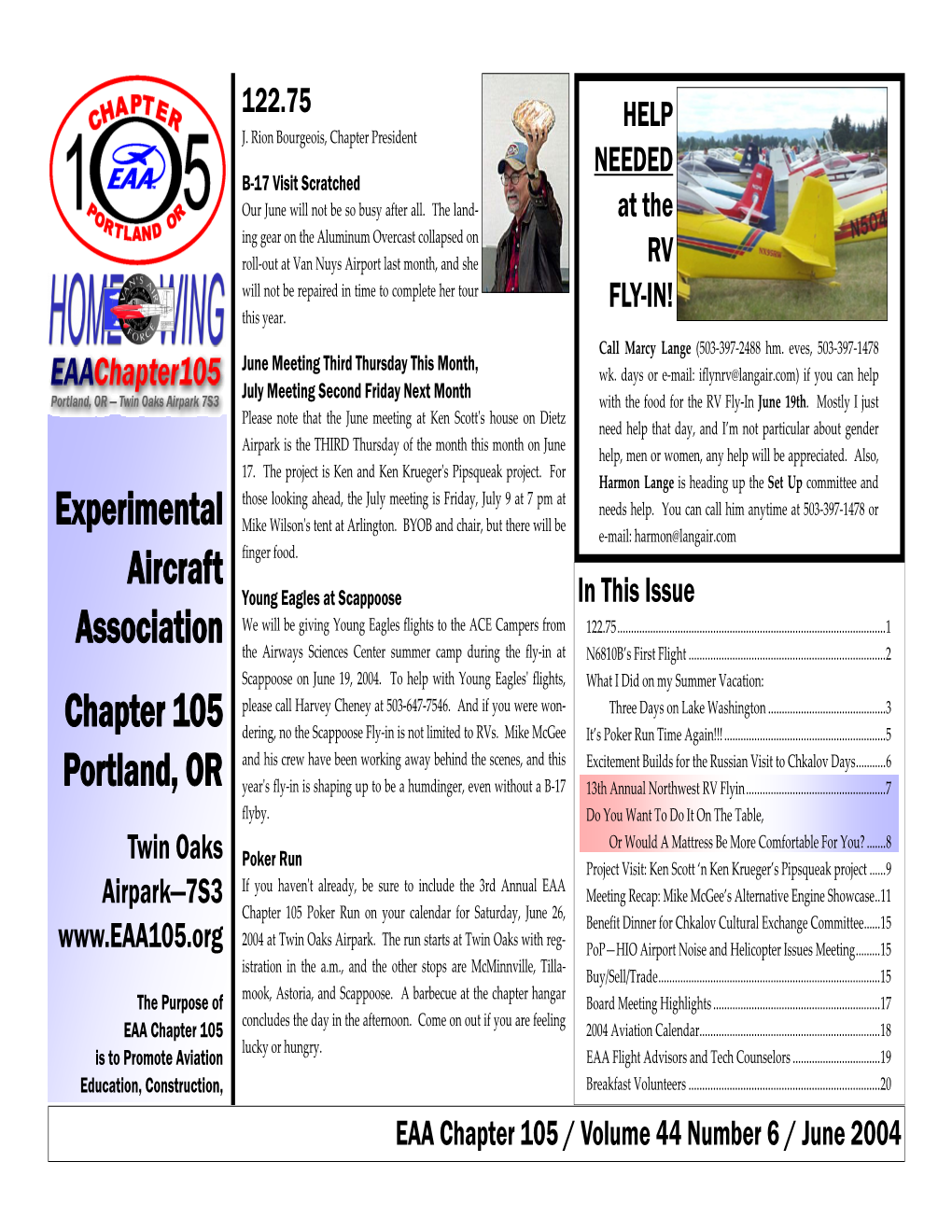Experimental Aircraft Association Chapter 105 Portland, OR